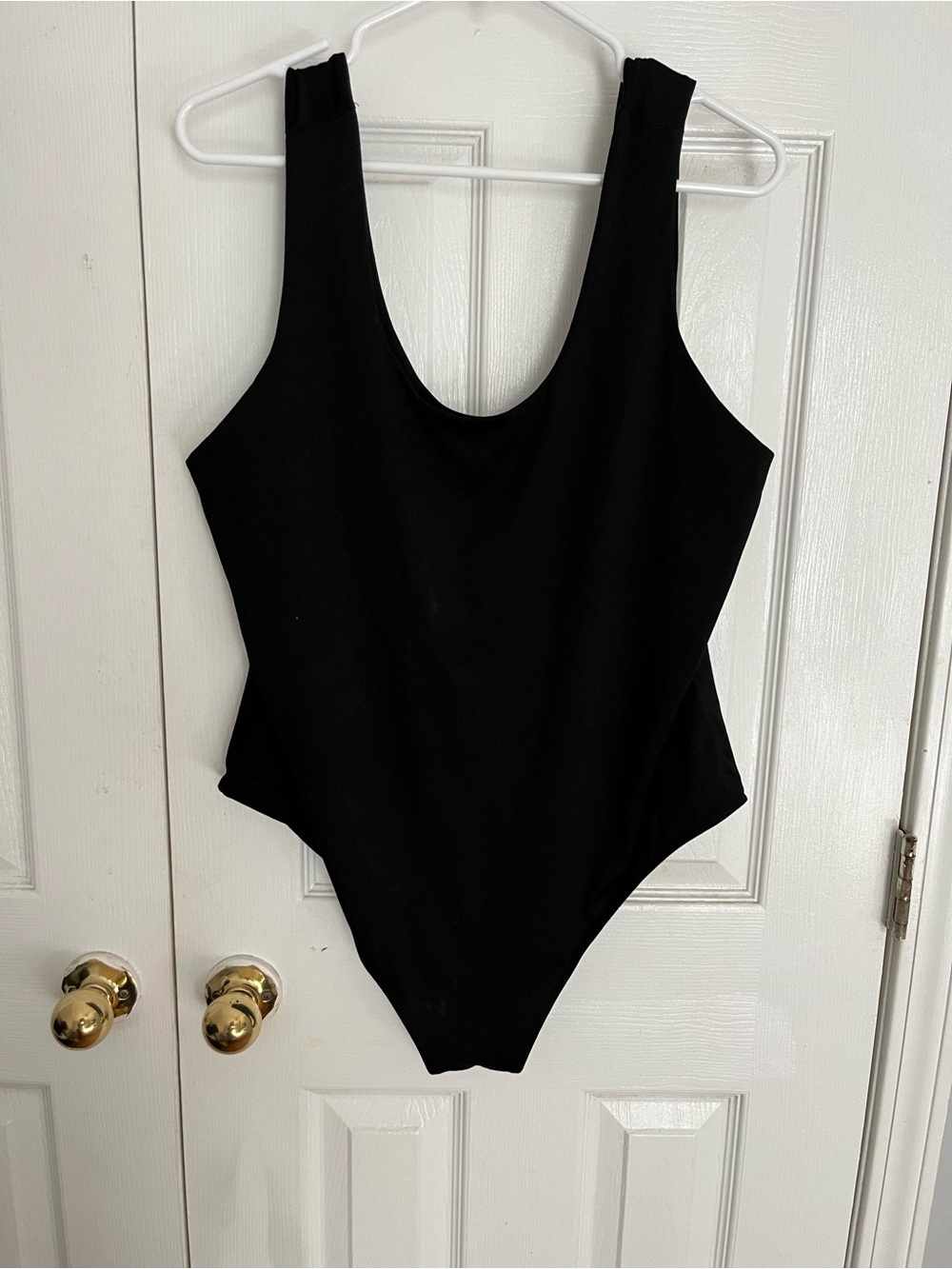 Time and Tru Black Scoop Neck Tank Bodysuit